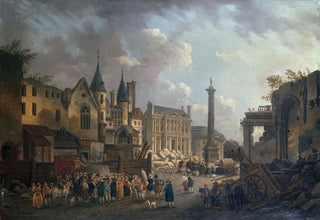PierreAntoine Demachy - Spectacle forain dans un carrefour imaginaire de Paris.webp