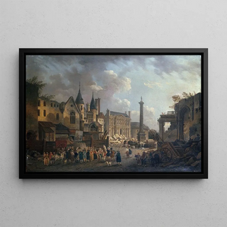 PierreAntoine Demachy - Spectacle forain dans un carrefour imaginaire de Paris.webp