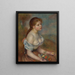Młoda dziewczyna z margerytkami - Pierre-Auguste Renoir — oprawiony obraz na ścianie