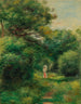 Aleja w lesie kobieta z dzieckiem na rękach - Pierre-Auguste Renoir — widok dzieła