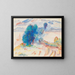 Drzew na brzegu wody i żaglowiec - Pierre-Auguste Renoir — oprawiony obraz na ścianie