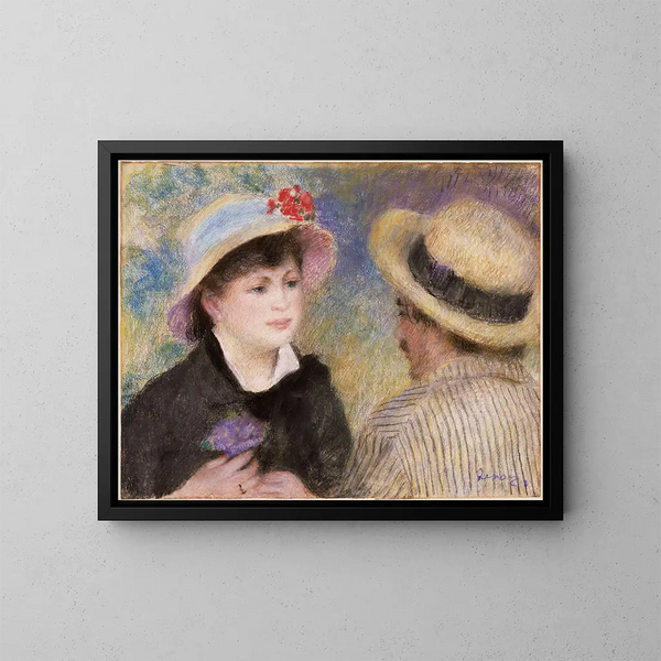 Para w łodzi - Pierre-Auguste Renoir — oprawiony obraz na ścianie