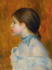 Buste młodej dziewczyny z niebieską wstążką - Pierre-Auguste Renoir — widok dzieła