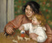 Dziecko z zabawkami, Gabrielle i syn artysty Jean - Pierre-Auguste Renoir — widok dzieła