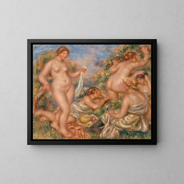 Kompozycja pięciu kąpiących się - Pierre-Auguste Renoir — oprawiony obraz na ścianie