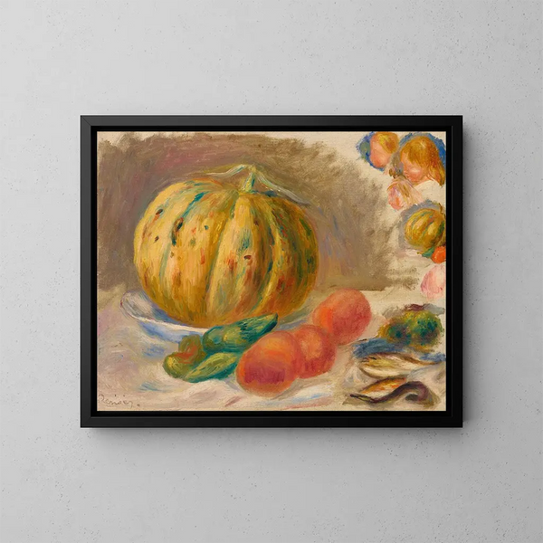 Kompozycja z melonami i pomidorami - Pierre-Auguste Renoir — oprawiony obraz na ścianie