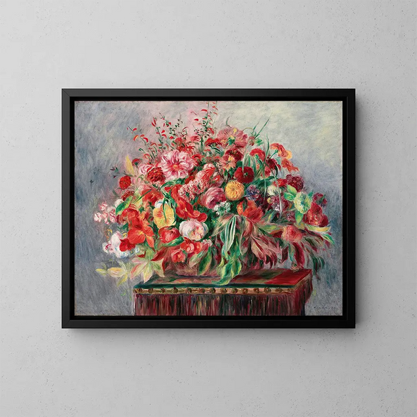 Kosz kwiatów - Pierre-Auguste Renoir — oprawiony obraz na ścianie