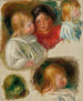 Studium dzieci i młodej kobiety - Pierre-Auguste Renoir — widok dzieła