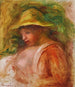 Kobieta w kapeluszu - Pierre-Auguste Renoir — widok dzieła