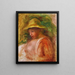 Kobieta w kapeluszu - Pierre-Auguste Renoir — oprawiony obraz na ścianie