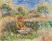 Kobieta siedząca na krajobrazie - Pierre-Auguste Renoir — widok dzieła