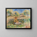Kobieta siedząca na krajobrazie - Pierre-Auguste Renoir — oprawiony obraz na ścianie