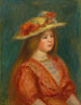 Kobieta w czerwonym gorsecie - Pierre-Auguste Renoir — widok dzieła