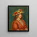 Kobieta w czerwonym gorsecie - Pierre-Auguste Renoir — oprawiony obraz na ścianie