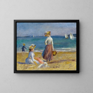 Figures sur la plage - Pierre-Auguste Renoir — oprawiony obraz na ścianie