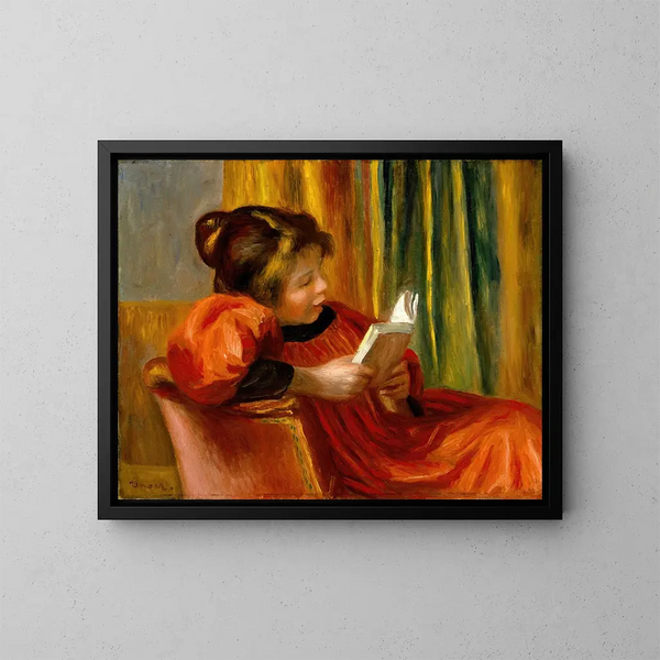 Dziewczyna czytająca - Pierre-Auguste Renoir — oprawiony obraz na ścianie