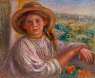 Młoda kobieta na balkonie, Cagnes - Pierre-Auguste Renoir — widok dzieła