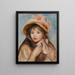 Dziewczyna z różowym kapeluszem Jeune fille au chapeau rose - Pierre-Auguste Renoir — oprawiony obraz na ścianie