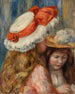 Girls with Hats Jeunes filles aux chapeaux - Pierre-Auguste Renoir — widok dzieła