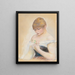 Młoda kobieta trzymająca kwiat Portret Jeanne Samary - Pierre-Auguste Renoir — oprawiony obraz na ścianie