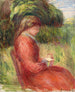 Młoda kobieta siedząca - Pierre-Auguste Renoir — widok dzieła