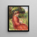 Młoda kobieta siedząca - Pierre-Auguste Renoir — oprawiony obraz na ścianie