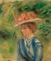 Młoda kobieta w kwiatowym kapeluszu - Pierre-Auguste Renoir — widok dzieła