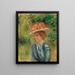 Młoda kobieta w kwiatowym kapeluszu - Pierre-Auguste Renoir — oprawiony obraz na ścianie