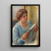 Młoda kobieta czytająca - Pierre-Auguste Renoir — oprawiony obraz na ścianie