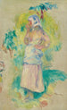 Młoda wieśniaczka jedząca jabłko Gabrielle Dufour - Pierre-Auguste Renoir — widok dzieła