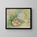 Młode kobiety w ogrodzie - Pierre-Auguste Renoir — oprawiony obraz na ścianie