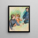 La Conversation - Pierre-Auguste Renoir — oprawiony obraz na ścianie