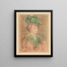 Dama w zielonym kapeluszu - Pierre-Auguste Renoir — oprawiony obraz na ścianie