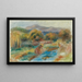 Myjąca w pejzażu - Pierre-Auguste Renoir — oprawiony obraz na ścianie