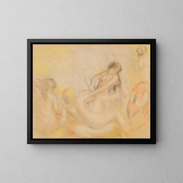 Les Baigneuses au crabe I - Pierre-Auguste Renoir — oprawiony obraz na ścianie