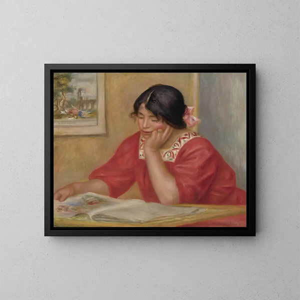 Lontine czytająca - Pierre-Auguste Renoir — oprawiony obraz na ścianie