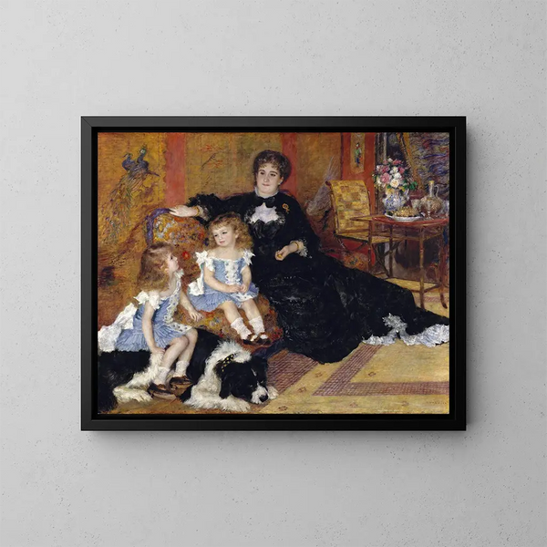 Madame Georges Charpentier, Marguerite-Louise Lemonnier i jej dzieci Georgette-Berthe i Paul-Émile-Charles - Pierre-Auguste Renoir — oprawiony obraz na ścianie
