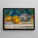 Martwa natura: trzy cytryny i filiżanka - Pierre-Auguste Renoir — oprawiony obraz na ścianie