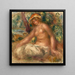 Nu siedzący - Pierre-Auguste Renoir — oprawiony obraz na ścianie