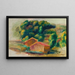 pejzaż domy - Pierre-Auguste Renoir — oprawiony obraz na ścianie