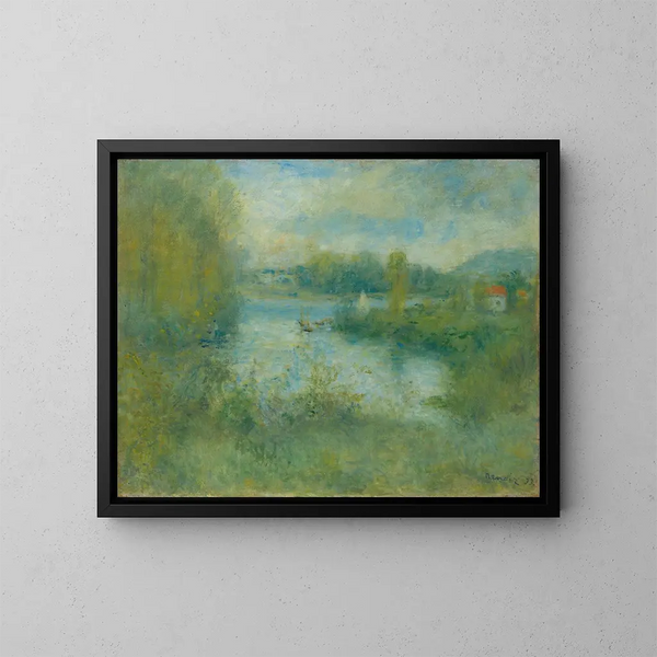 Mały most nad Sekwaną w Argenteuil - Pierre-Auguste Renoir — oprawiony obraz na ścianie