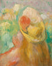 Mała dziewczynka w żółtym kapeluszu - Pierre-Auguste Renoir — widok dzieła