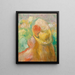 Mała dziewczynka w żółtym kapeluszu - Pierre-Auguste Renoir — oprawiony obraz na ścianie