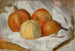 Jabłka, pigwa i granat na tkaninie - Pierre-Auguste Renoir — widok dzieła