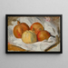 Jabłka, pigwa i granat na tkaninie - Pierre-Auguste Renoir — oprawiony obraz na ścianie