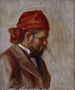 Portret Ambroise Vollard z czerwonym szalikiem - Pierre-Auguste Renoir — widok dzieła