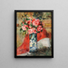 Róże i peonie w wazonie - Pierre-Auguste Renoir — oprawiony obraz na ścianie
