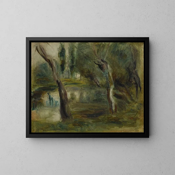 Szałwia nad brzegiem stawu - Pierre-Auguste Renoir — oprawiony obraz na ścianie