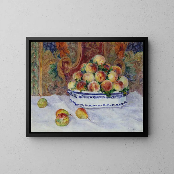 Martwa natura z brzoskwiniami - Pierre-Auguste Renoir — oprawiony obraz na ścianie