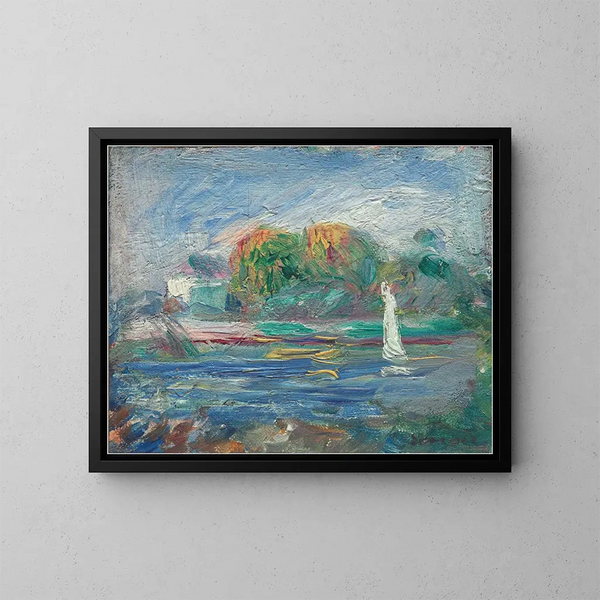 La rivière bleue - Pierre-Auguste Renoir — oprawiony obraz na ścianie